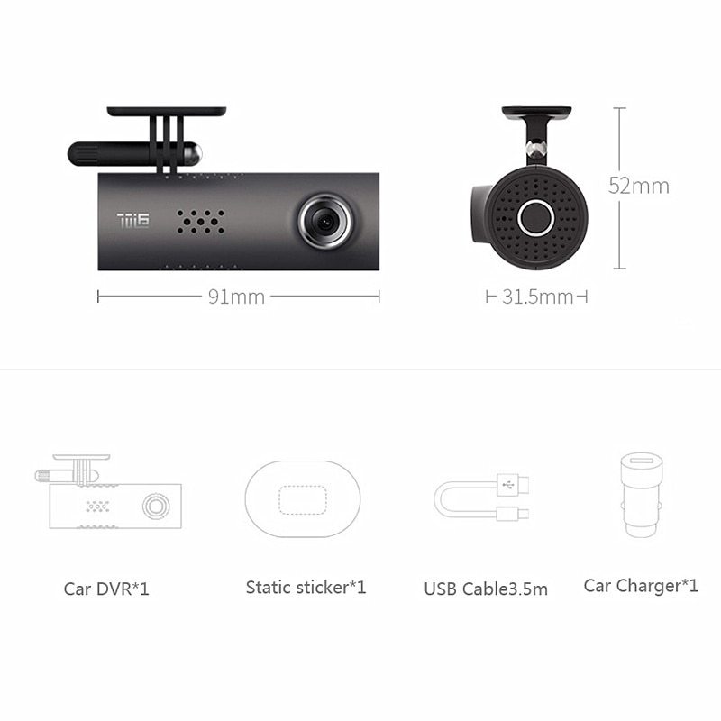Car Dash Smart WiFi DVR 130 מעלות מצלמת אלחוטית 1080P FHD לילה גרסת G-Sensor מקליט נהיגה