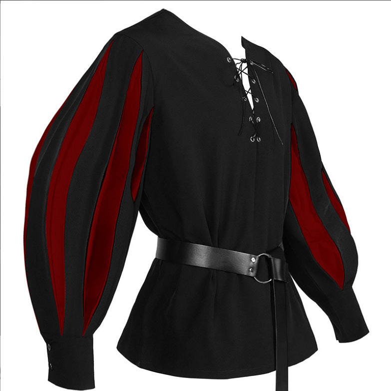 Retro Color Collar Shirt
