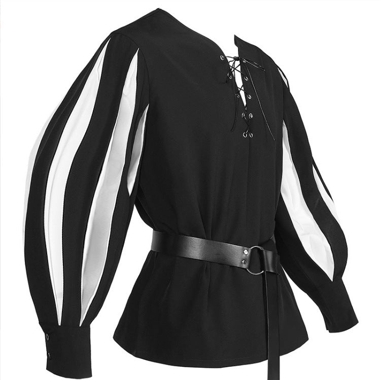 Retro Color Collar Shirt