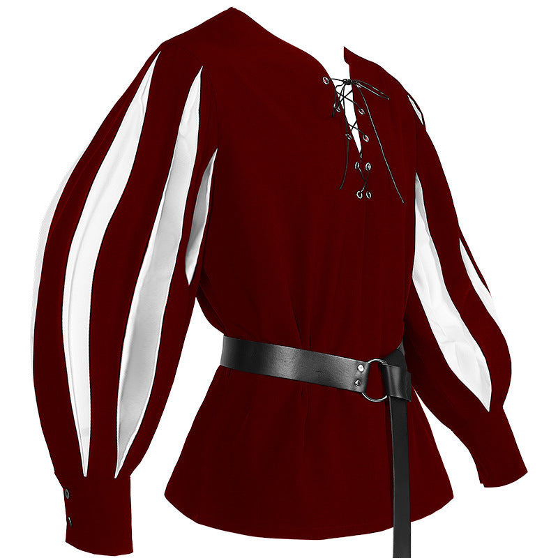 Retro Color Collar Shirt