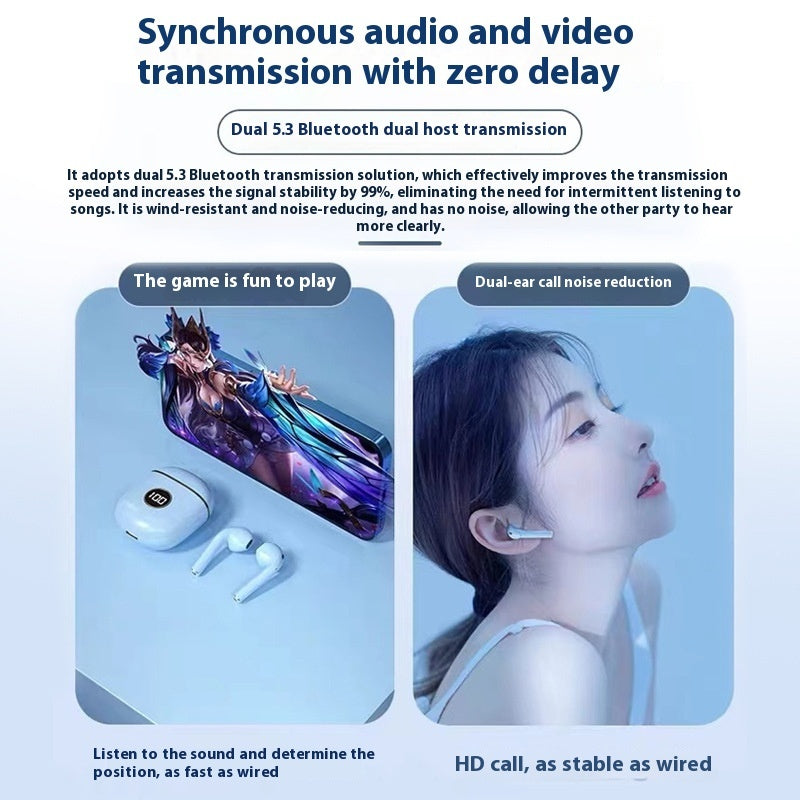 Noise-canceling Wireless Bluetooth Headset