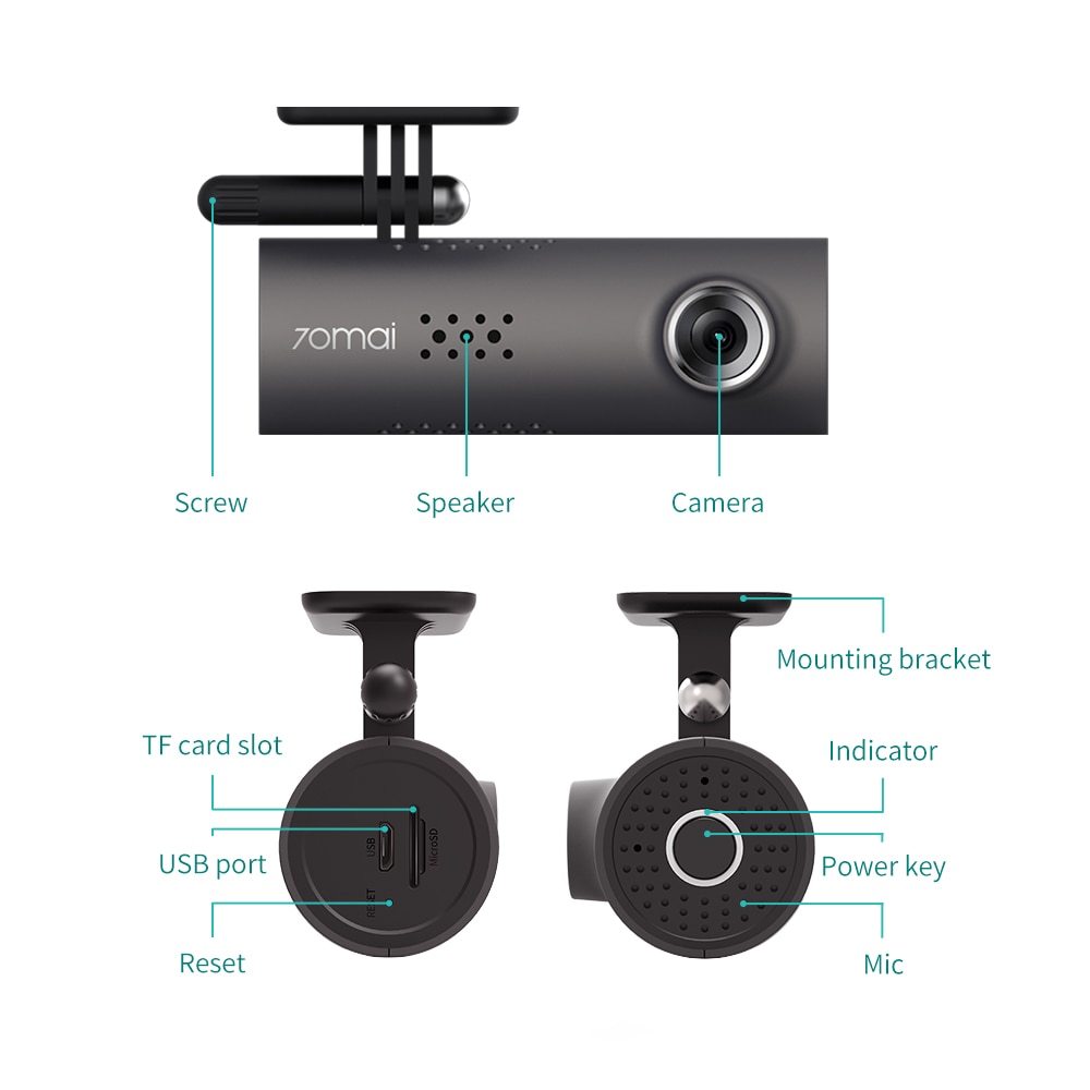 Car Dash Smart WiFi DVR 130 מעלות מצלמת אלחוטית 1080P FHD לילה גרסת G-Sensor מקליט נהיגה