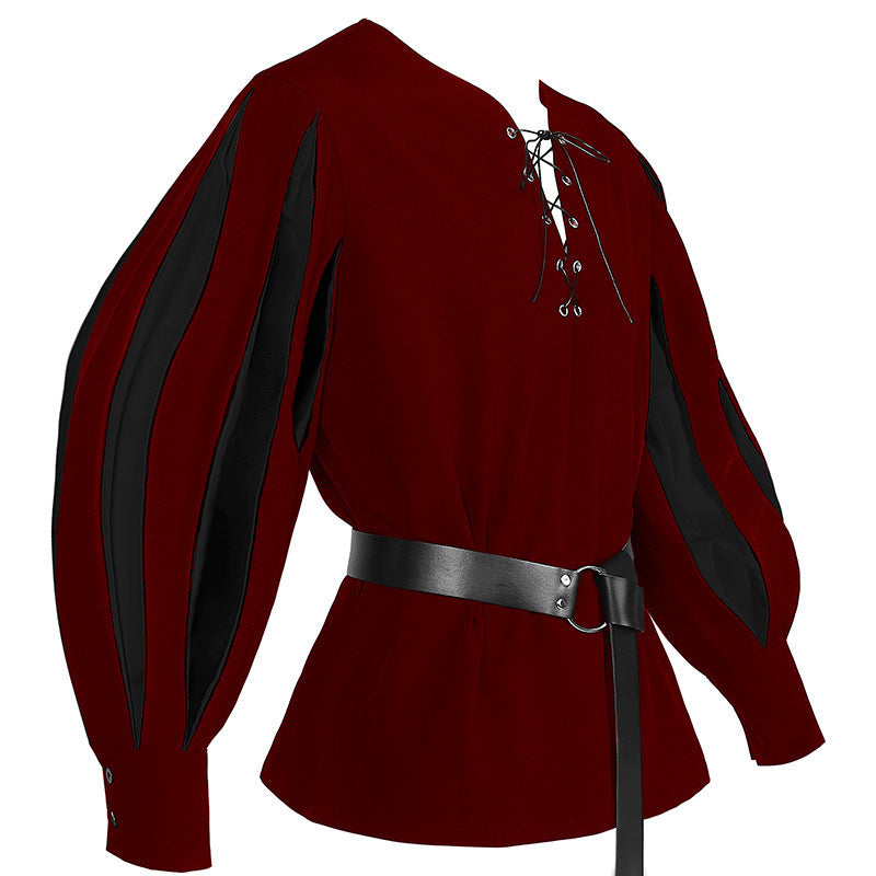 Retro Color Collar Shirt