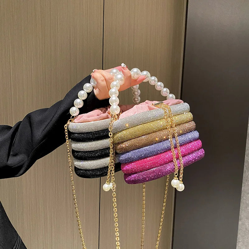 Luxury Dazzling Pearl Chain Bag