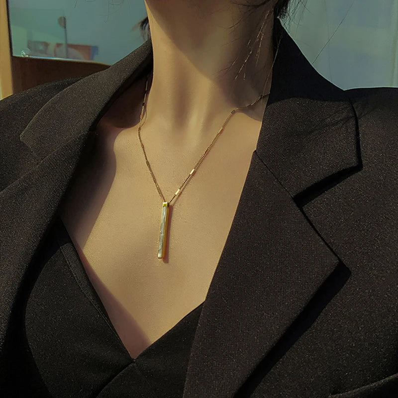 Simple Long Shell Necklace