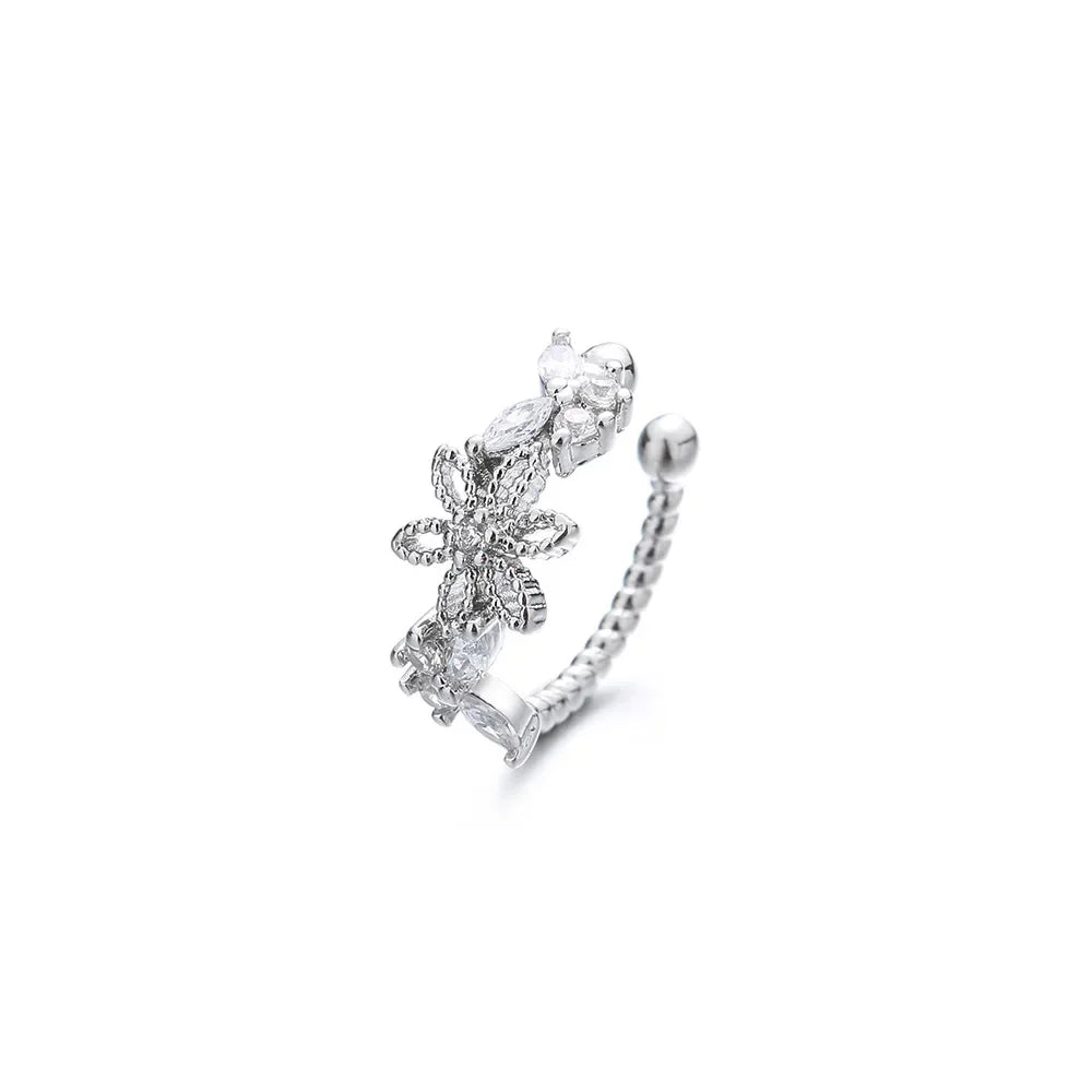 Wave Multilayer Geometry Ear Cuff Clip