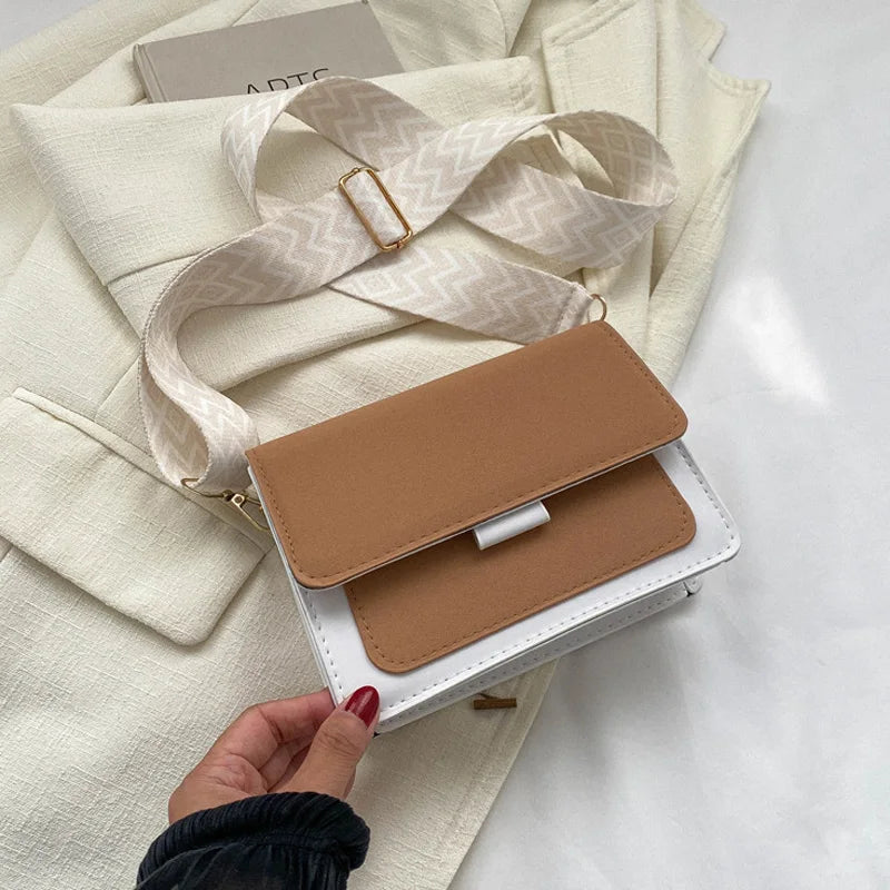 Fashion Wide Strap Crossbody Bag