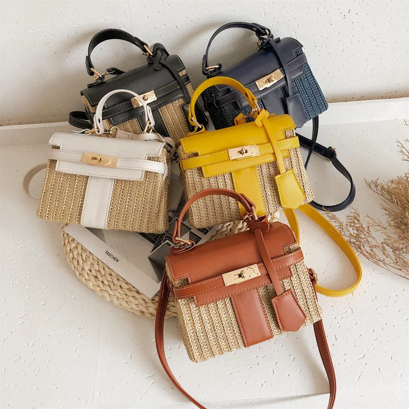 תיק Crossbody Box ארוג שיק