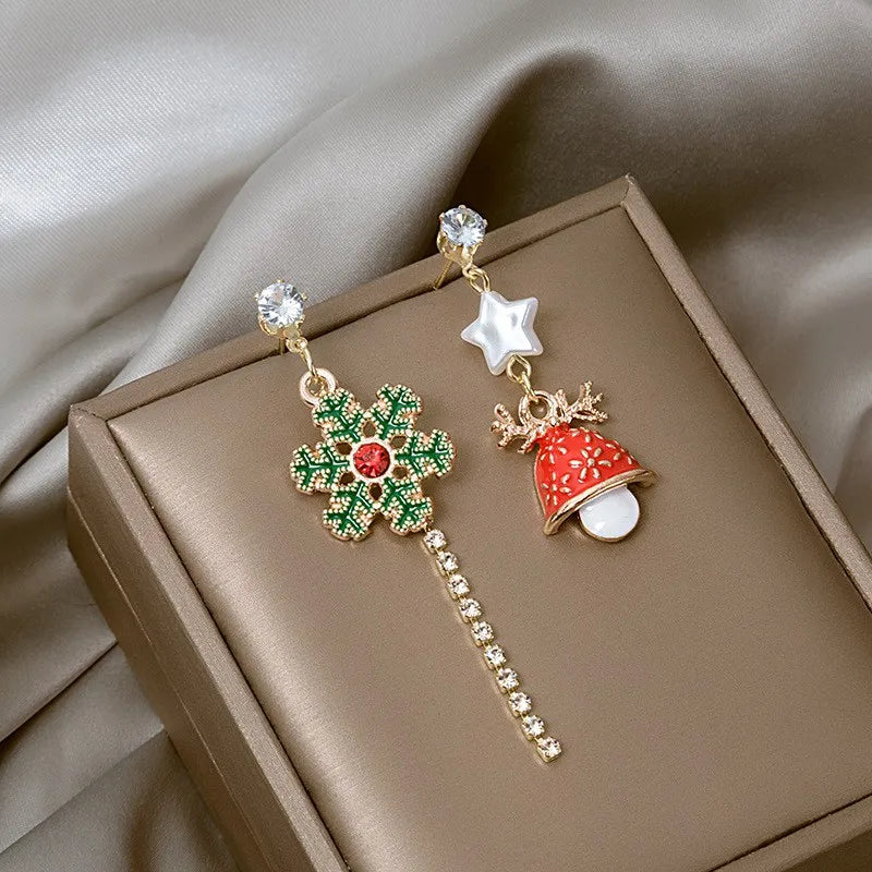 Xmas Asymmetric Earrings