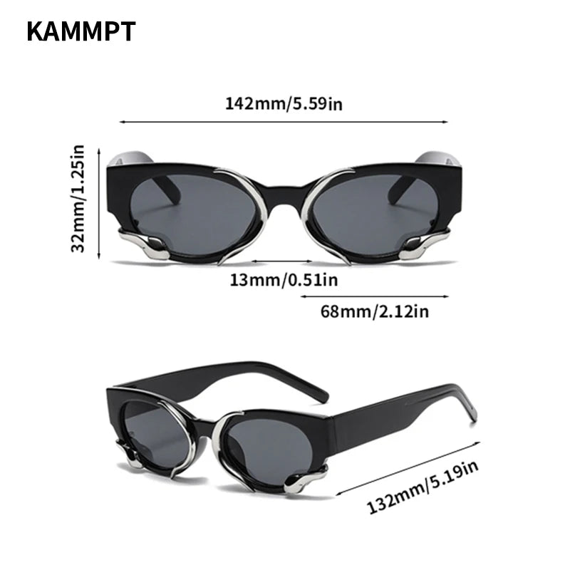 Cat Eye Sunglasses - Snake Wrapped