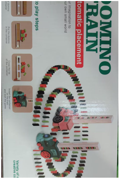 Domino Train Toys Baby Toys Car Puzzle Automatic Release Licensing Electric Building Blocks Train Toy