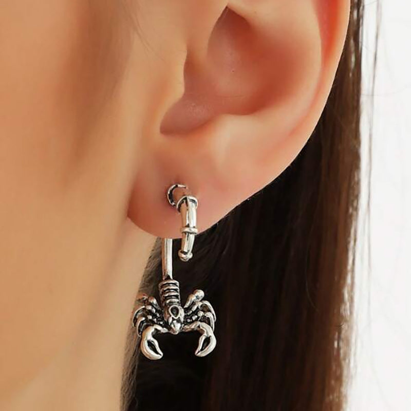 Fashion High Profile Retro Scorpion Stud Earrings