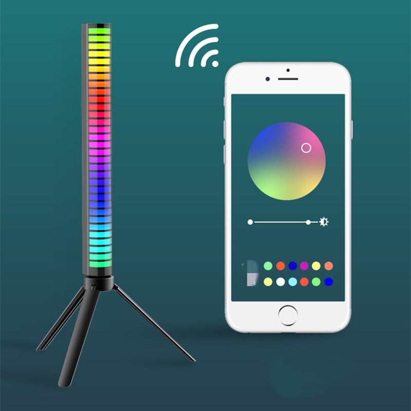 New Car Sound Control Light RGB Voice-Activated Music Rhythm Ambient Light With 32 LED 18 Colors Car Home Decoration Lamp