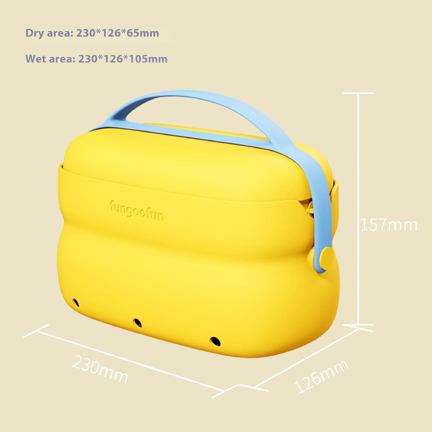 2-in-1 Cosmetic Bag With Handle Hangable Dry And Wet Separation Toiletry Bag Fashion Candy-color Portable Waterproof Storage Travel Bags