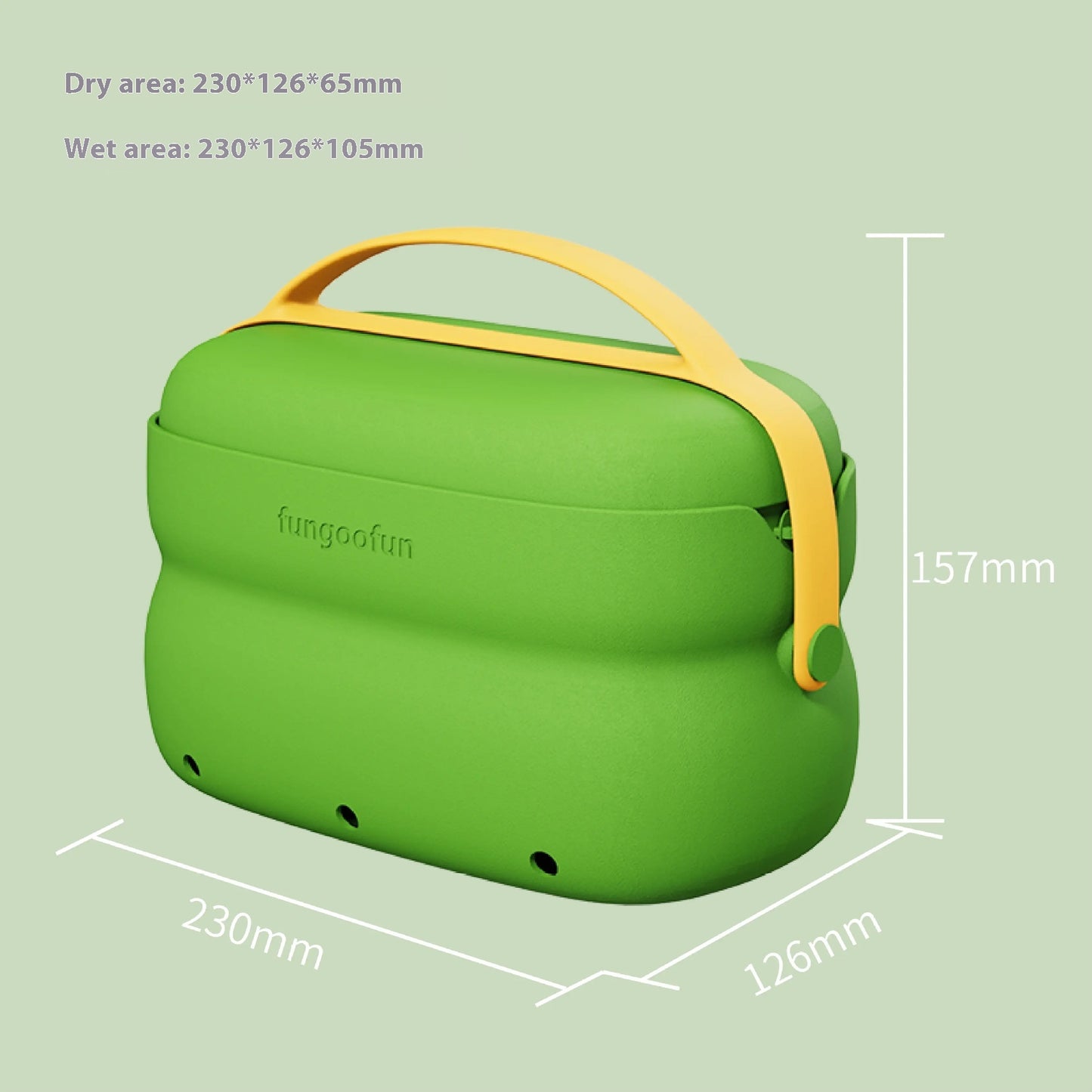 2-in-1 Cosmetic Bag With Handle Hangable Dry And Wet Separation Toiletry Bag Fashion Candy-color Portable Waterproof Storage Travel Bags