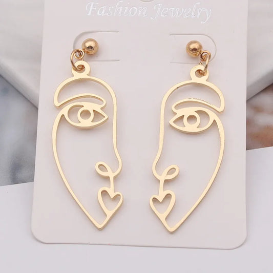 Abstract Face Earrings