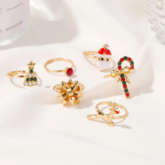 Christmas Elk Santa Rings