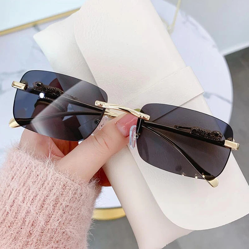 Luxury Frameless Square Sunglasses