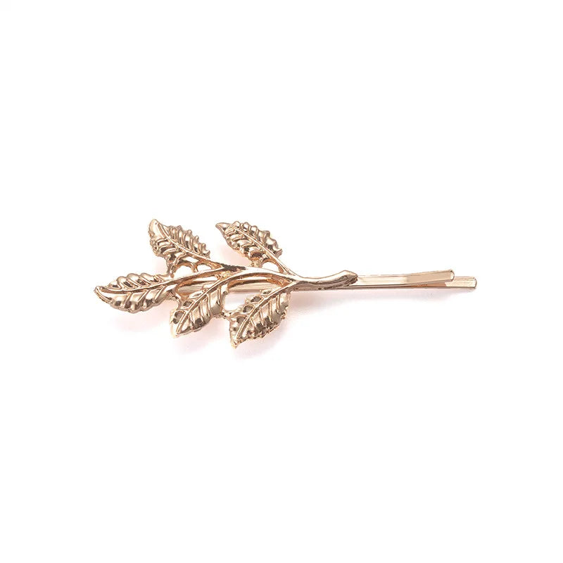 Metal Leaf Hair Clips