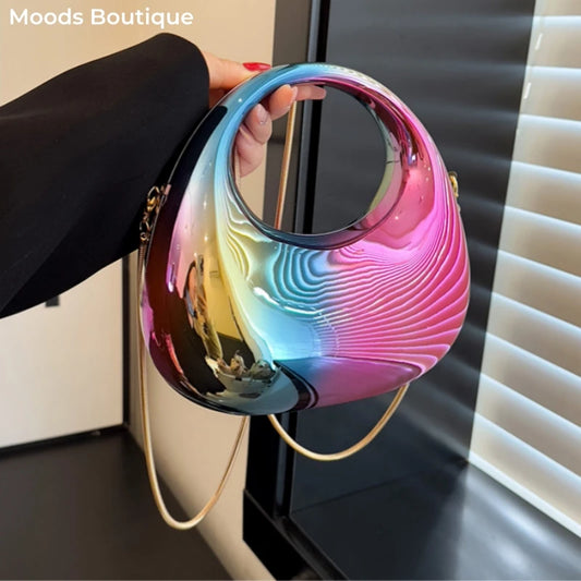 Luxury Round Handle Wrist Bag