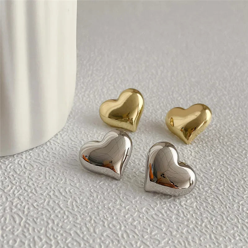 Heart Shaped Stud Earrings