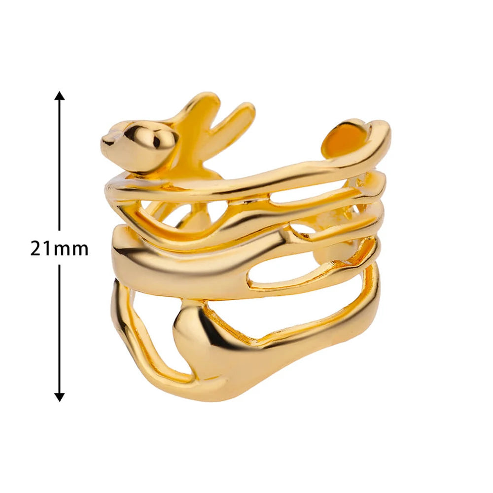 Irregular Gold/Silver Rings