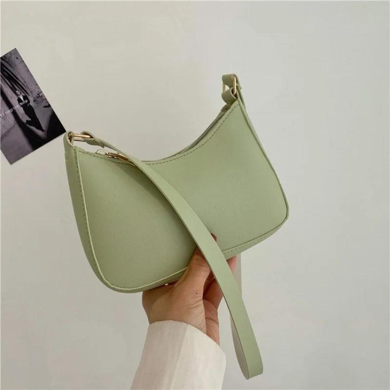 Solid Color Shoulder/Crossbody Bag