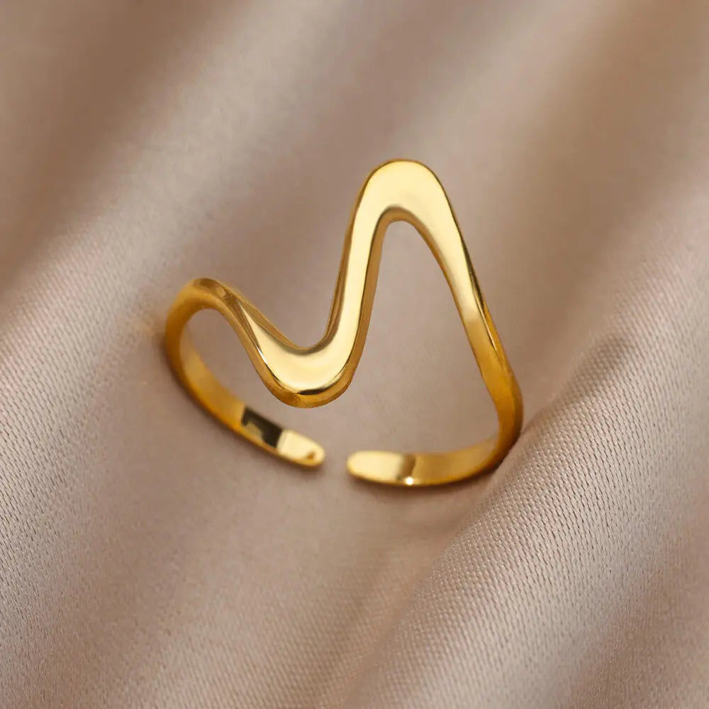 Gold Geometric Rings