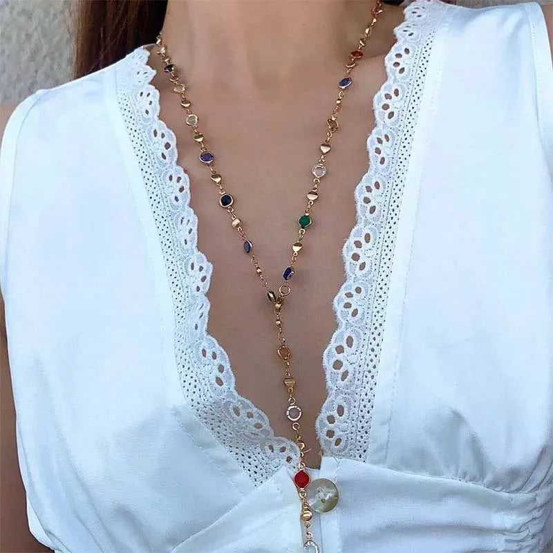 Bohemia Long Tassel Sequins Necklace