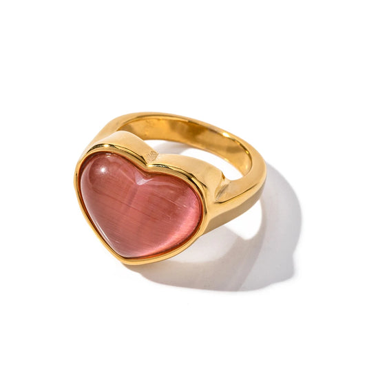 Pink Natural Stone Ring