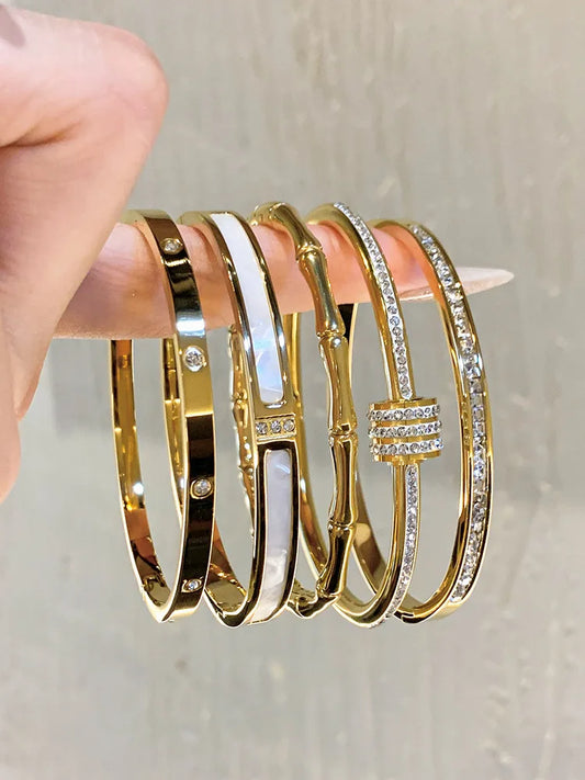 Shiny Gold Bracelets