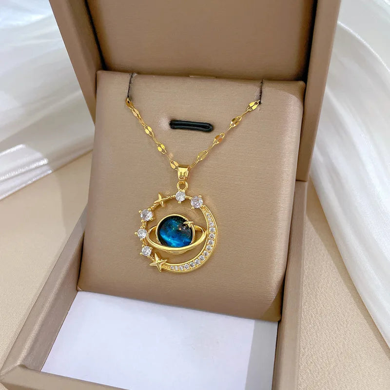 Luxurious Sky Planet Necklace