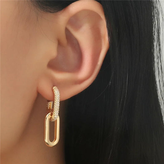 Double Loop Drop Earrings