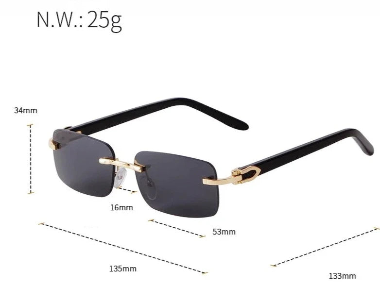 Rectangle Frameless Sunglasses