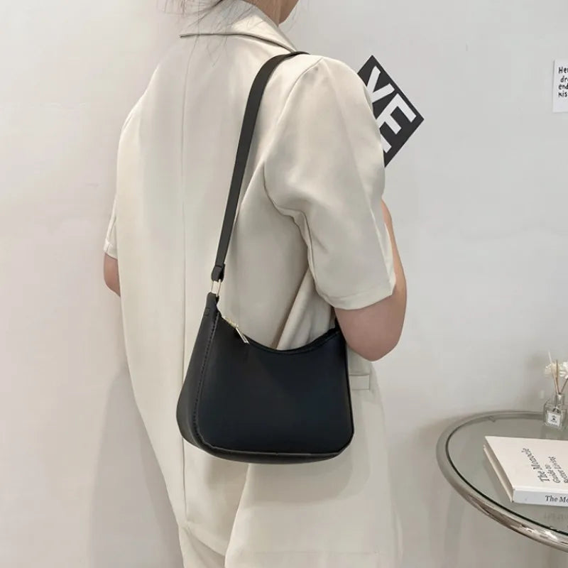 Solid Color Shoulder/Crossbody Bag