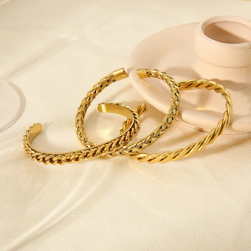 Braided | Chain |Twisted Cuff  Bracelets