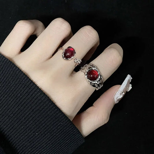 Trend Irregular Stone Rings