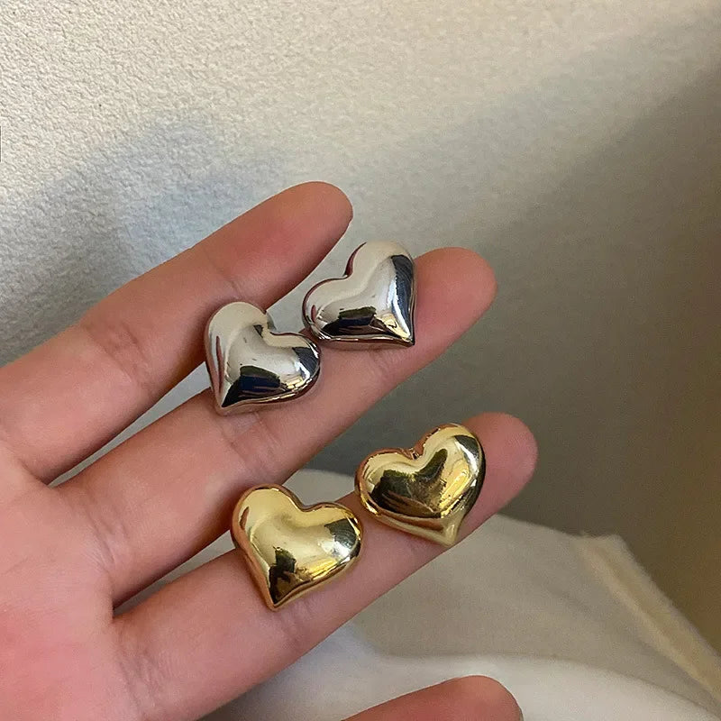 Heart Shaped Stud Earrings