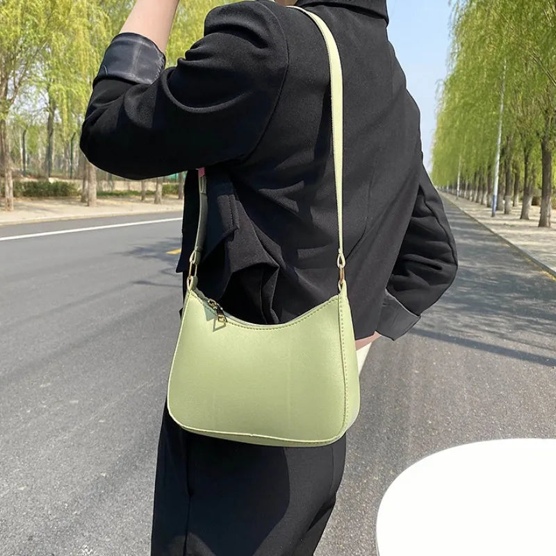 Solid Color Shoulder/Crossbody Bag