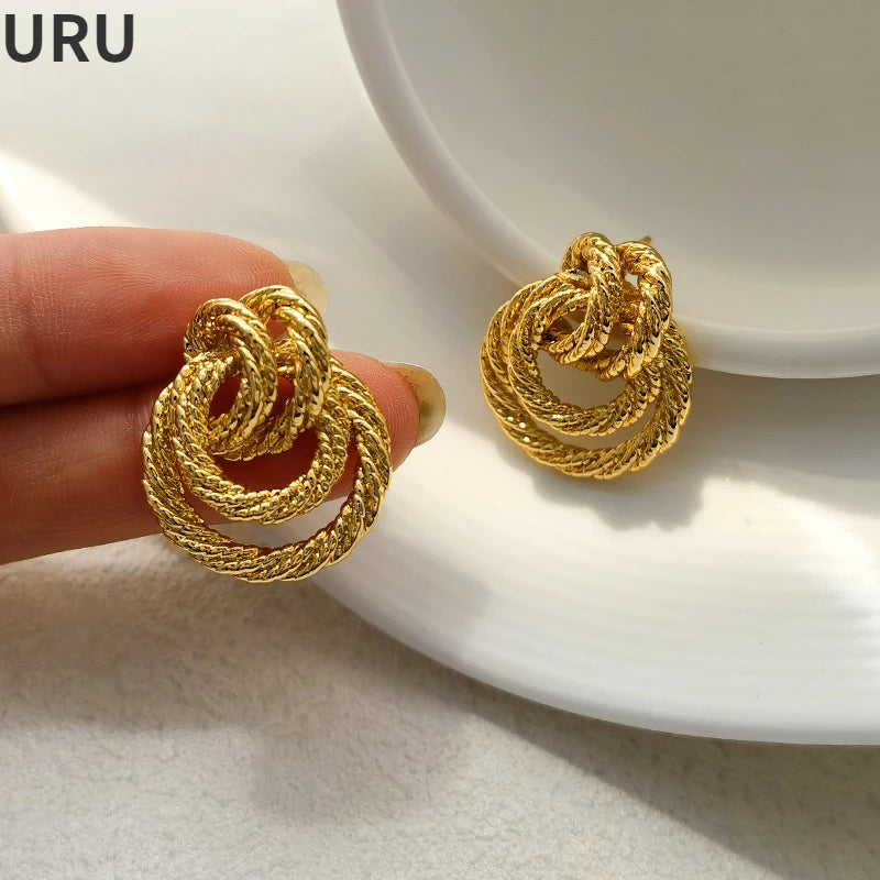 Trendy Circle Drop Earrings