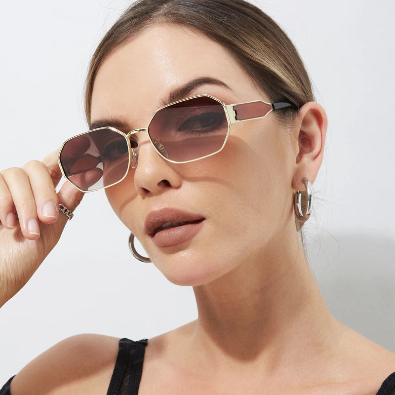 Metal Rectangle Sunglasses