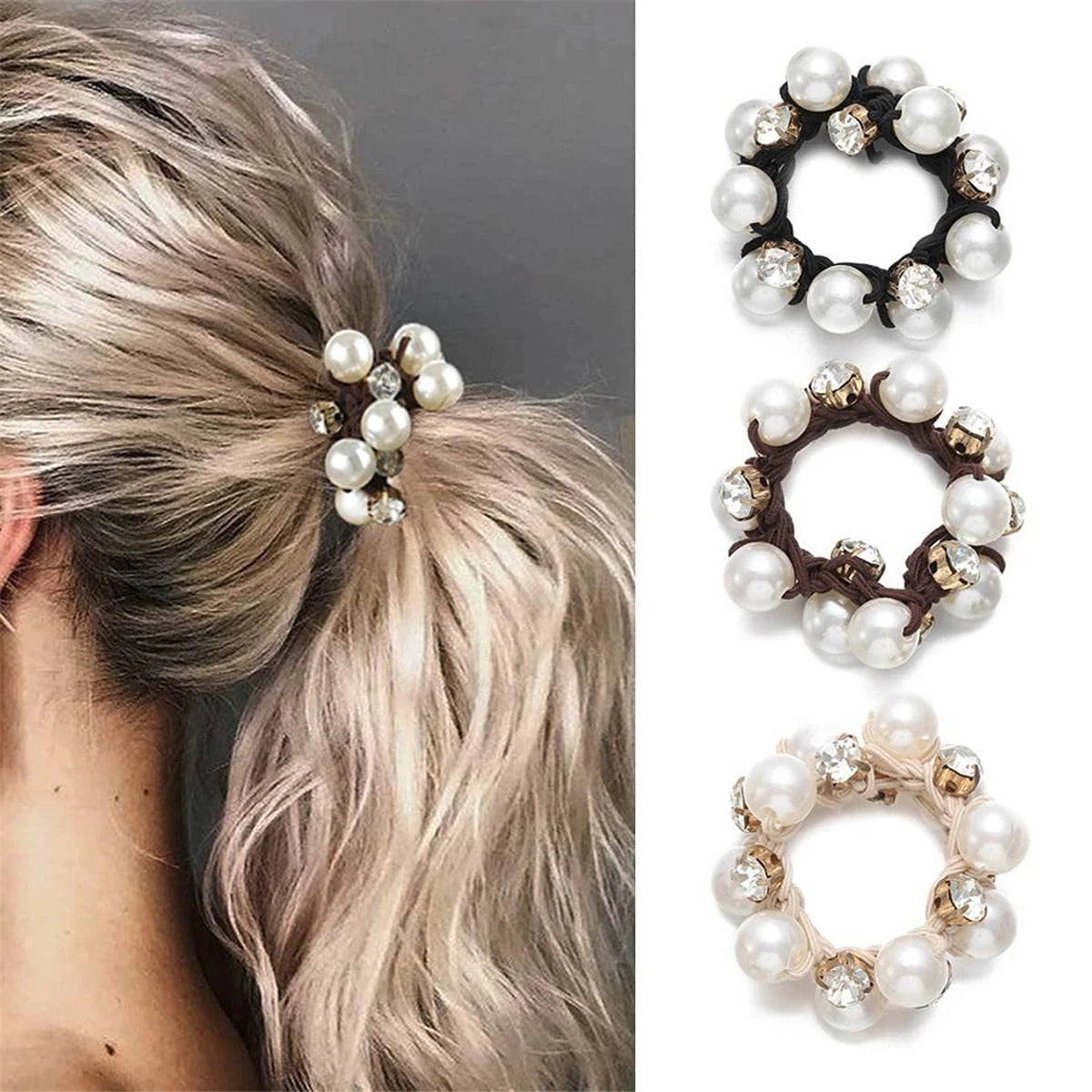 3pcs Pearl Hair Tie