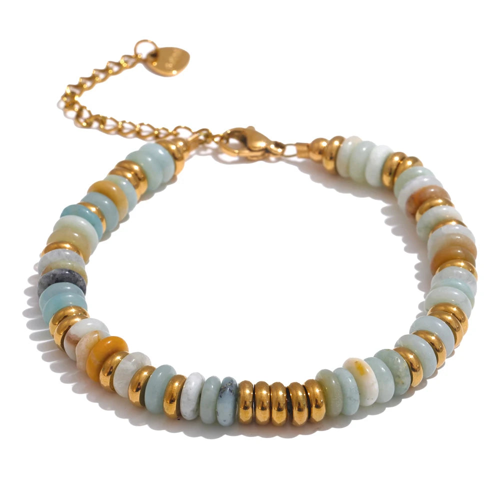 Colorful Natural Stone Beads Bracelet