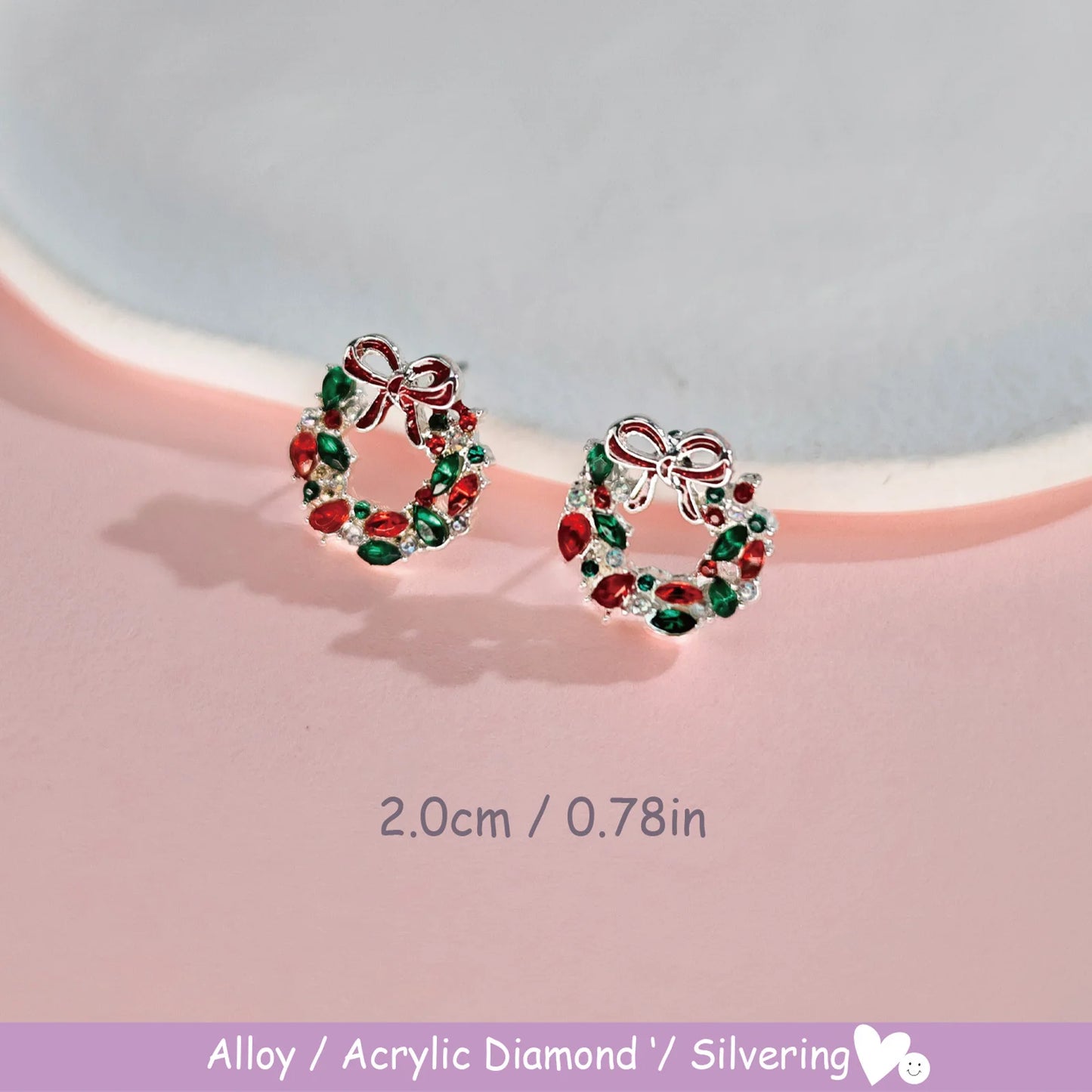 Christmas Wreath Stud Earrings