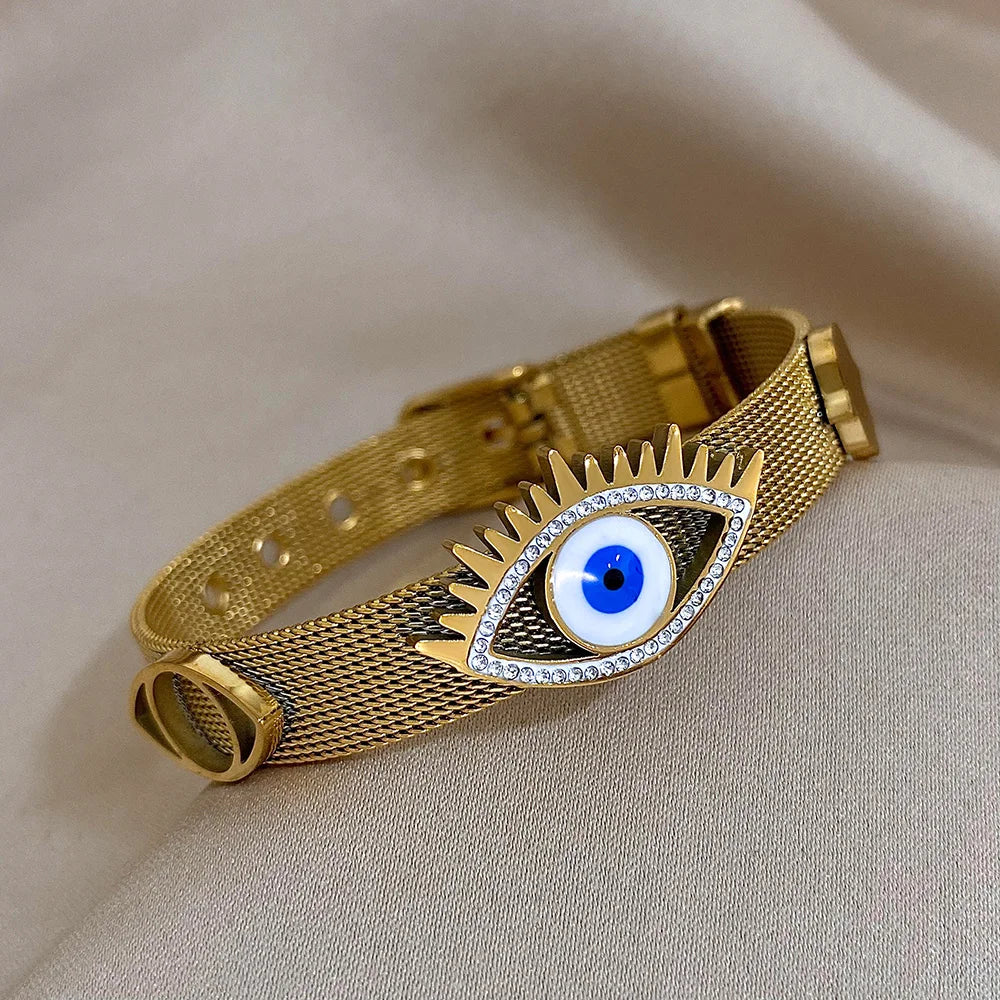 Vintage Evil Eye Belt Strap Bracelet