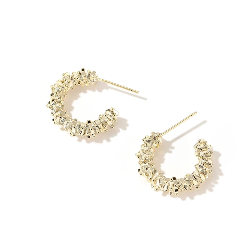 Twisted Wave C-Shaped Earrings