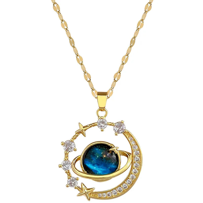 Luxurious Sky Planet Necklace