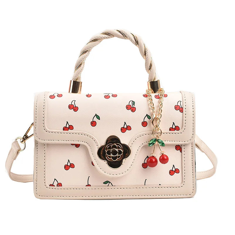 Sweet Cherry Square Crossbody Bag