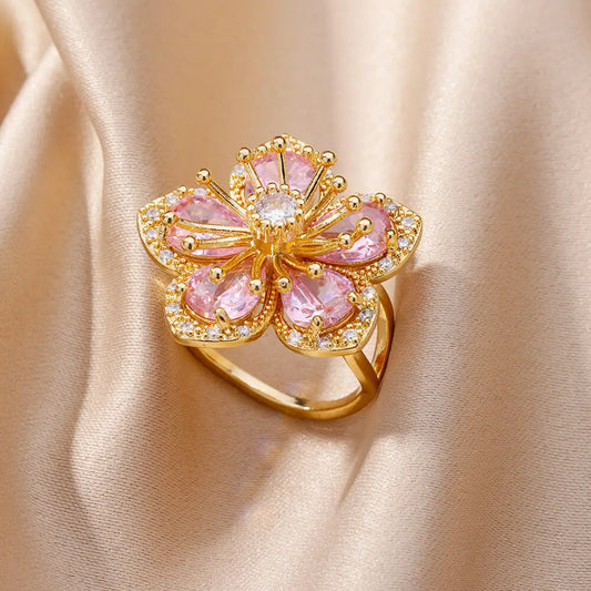 Elegant Floral Luxury Rings