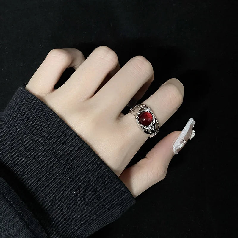 Trend Irregular Stone Rings